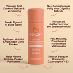 Peachy - Drievoudig zuurcomplex voor de behandeling van hyperpigmentatie, met toediening op cellulair niveau